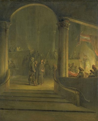 Krisztus Kajafás előtt alkotó: Aernt de Gelder