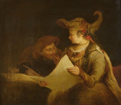 Eszter és Márdokeus, 1685 körül alkotó: Aernt de Gelder