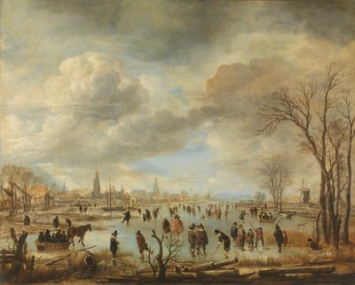River View in Winter, 1655-60 körül alkotó: Aert van der Neer