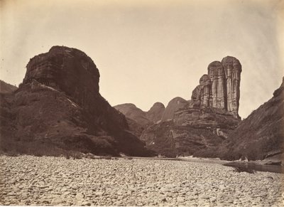 Felhalmozott kőhegy Sing Chang közelében, kb. 1869. alkotó: Afong Lai