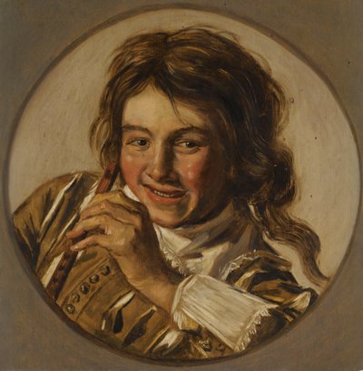 Nevető fiú fuvolával alkotó: After Frans Hals