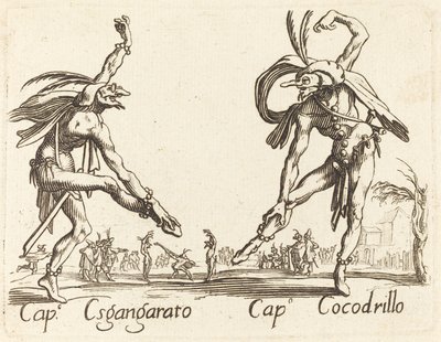 egyik sem Sgangherato és Cap. krokodil alkotó: After Jacques Callot