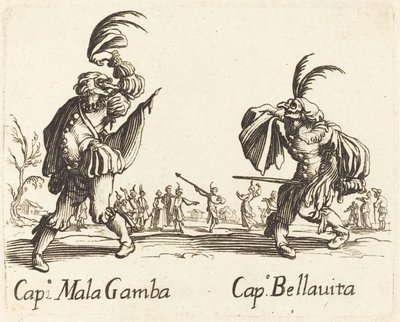 Cap. Mala Gamba és Cap. Bellavita alkotó: After Jacques Callot