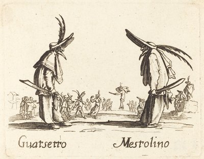 Guatsetto és Mestolino alkotó: After Jacques Callot