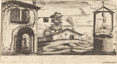 Táj kúttal alkotó: After Jacques Callot