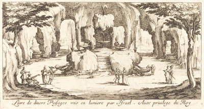 "Különféle tájak" felirat alkotó: After Jacques Callot