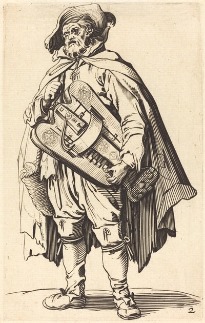 A Hurdy-Gurdy játékos alkotó: After Jacques Callot