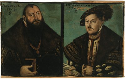 I. Johann Friedrich, a nagylelkű, szászországi választófejedelem és Johann Ernst, szászországi választófejedelem alkotó: after Lucas Cranach the Elder