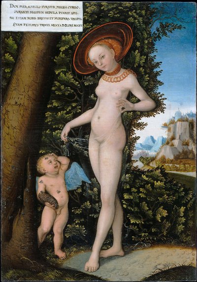 Vénusz és Ámor, a méz tolvaj alkotó: after Lucas Cranach the Elder