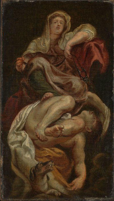 A mértékletesség győzedelmeskedik a mértéktelenség felett alkotó: after Peter Paul Rubens