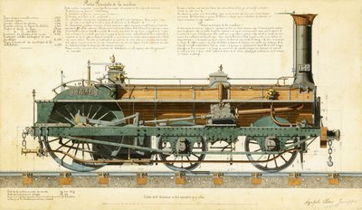 Nagysebességű mozdony, 1864 alkotó: Agapele Jemeppes