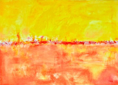 Horizont, 2017 (technika vegyes vászonra, akril) alkotó: Agnes Girardon