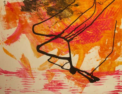 Untitled a, 2016 (tinta és akril papíron) alkotó: Agnes Girardon