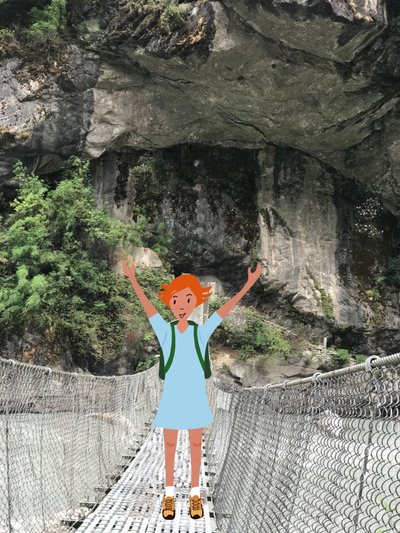 Séta a hídon, 2023 (digitális művészet fényképen) alkotó: Agnes Girardon