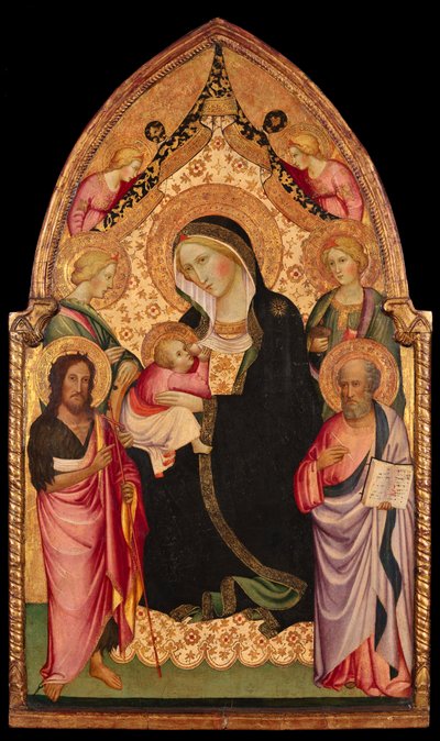Az alázat Madonnája szentekkel és angyalokkal alkotó: Agnolo (circle of) Gaddi