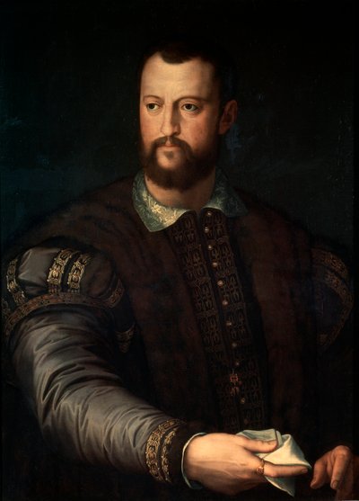 Cosimo I de Medici toszkán nagyherceg portréja, 1519-1574, 1560 után. alkotó: Agnolo Bronzino