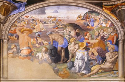 Az izraeliták átkelése a Vörös-tengeren, 1540-1545 alkotó: Agnolo Bronzino