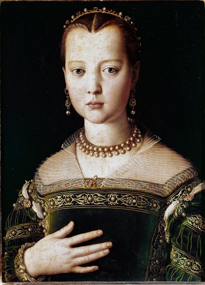 Maria de Medici portréja (olaj, vászon alkotó: Agnolo Bronzino