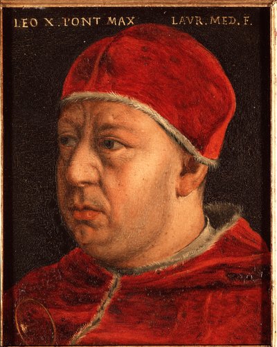 X. Leon pápa (X. Leó) portréja (Medici János alkotó: Agnolo Bronzino