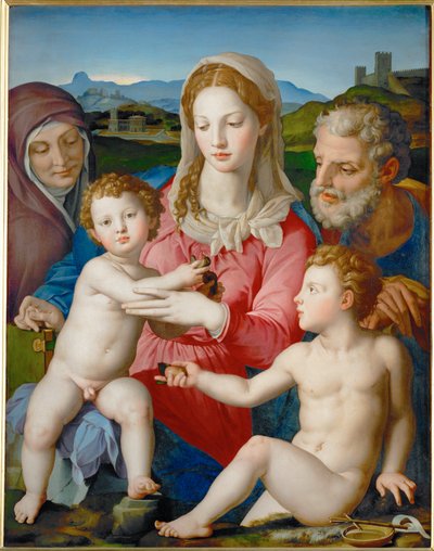 A Szent Család Szent Annával és Keresztelő Jánossal ... alkotó: Agnolo di Cosimo Bronzino