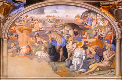 A Vörös-tenger átkelése, Agnolo Bronzino (1503-1572) 1540-1545 (freskó) alkotó: Agnolo Bronzino
