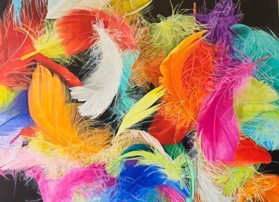 Tollak absztrakciója III, 2023 (olaj, vászon) alkotó: Agnès Lefèvre