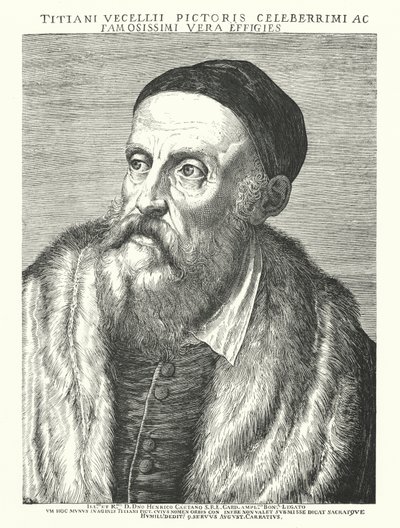 Tizian, olasz reneszánsz művész (metszet) alkotó: Agostino (after) Carracci