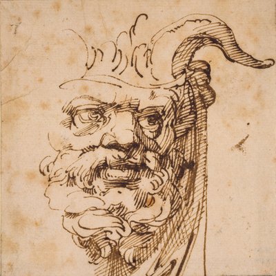 Egy silvan maszk, 1570-1602 alkotó: Agostino Carracci