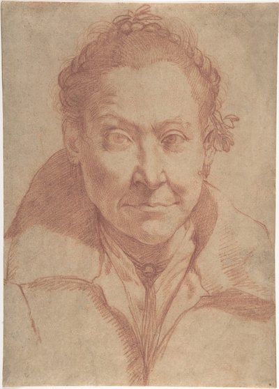 Nő mellképe (előlap); lány mellképtanulmánya (hátlap) alkotó: Agostino Carracci