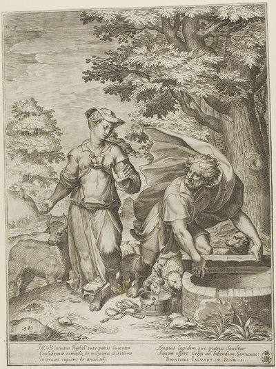 Jákob és Ráhel alkotó: Agostino Carracci