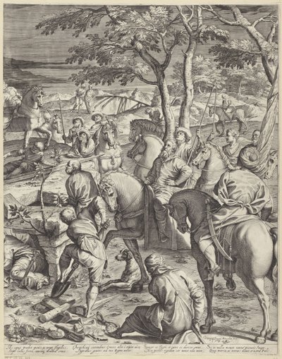 Krisztus keresztre feszítése (jobb oldali rész) alkotó: Agostino Carracci