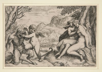 Pan Letaglózott Ámor alkotó: Agostino Carracci