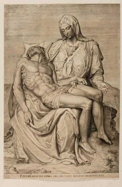 Pieta, Michelangelo után alkotó: Agostino Carracci