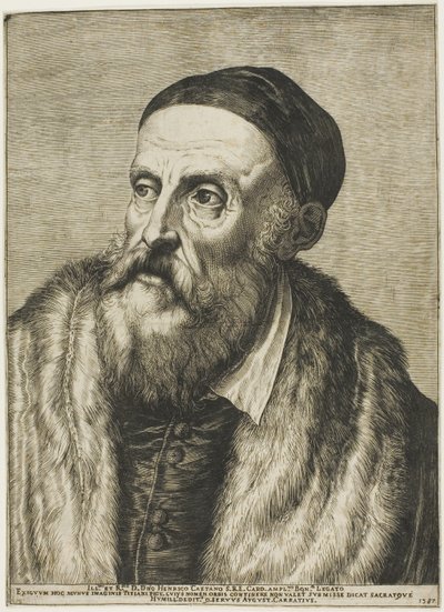 Tizian portréja alkotó: Agostino Carracci