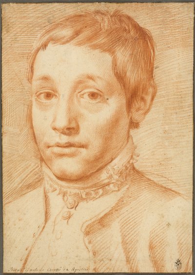 A művész fiának portréja, Antonio Carracci alkotó: Agostino Carracci