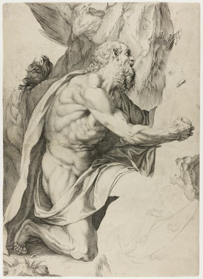 Szent Jeromos a bűnbánatban alkotó: Agostino Carracci