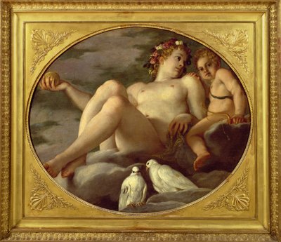 Vénusz és Ámor, 1580-1600 körül alkotó: Agostino Carracci