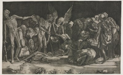 A halál és a hírnév allegóriája, 1518. alkotó: Agostino Musi