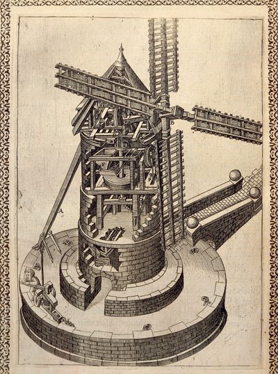 Szélmalom alkotó: Agostino Ramelli