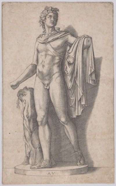 Apollo, kb. 1514-36. alkotó: Agostino Veneziano