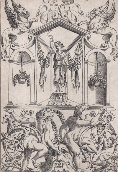 Dísztábla, kb. 1514-36. alkotó: Agostino Veneziano