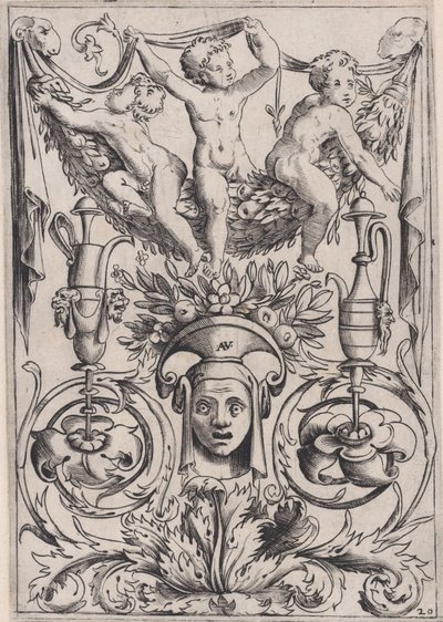 Dísztábla, kb. 1514-36. alkotó: Agostino Veneziano