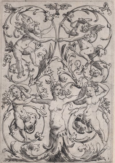 Dísztábla, kb. 1514-36. alkotó: Agostino Veneziano