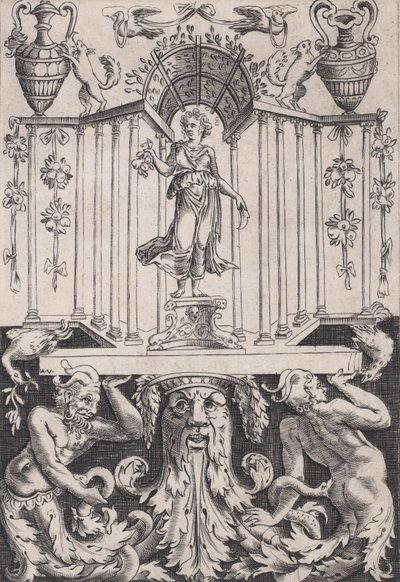 Dísztábla, kb. 1514-36. alkotó: Agostino Veneziano