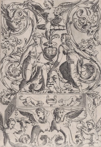 Dísztábla, kb. 1514-36. alkotó: Agostino Veneziano