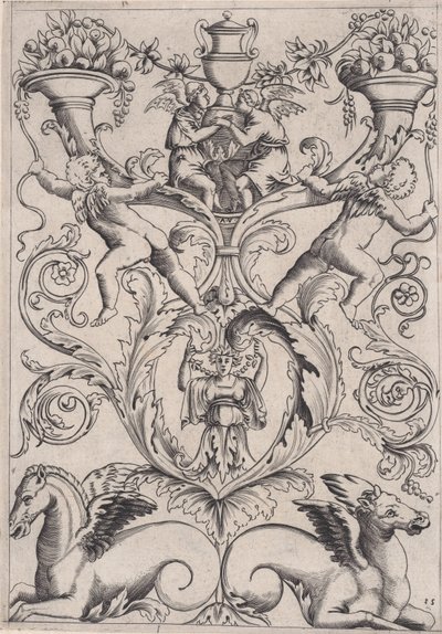 Dísztábla, kb. 1514-36. alkotó: Agostino Veneziano