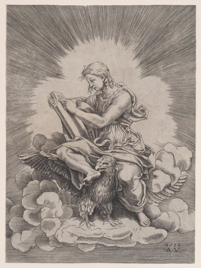 Szent János, 1518-ban. alkotó: Agostino Veneziano