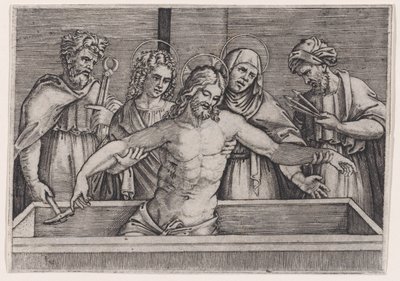 Krisztus síremléke, kb. 1514-36. alkotó: Agostino Veneziano
