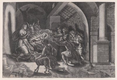 A Születés, 1531-ben. alkotó: Agostino Veneziano