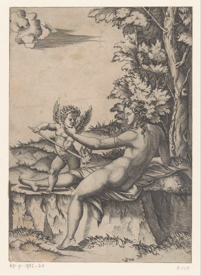 Vénusz szerelmes alkotó: Agostino Veneziano